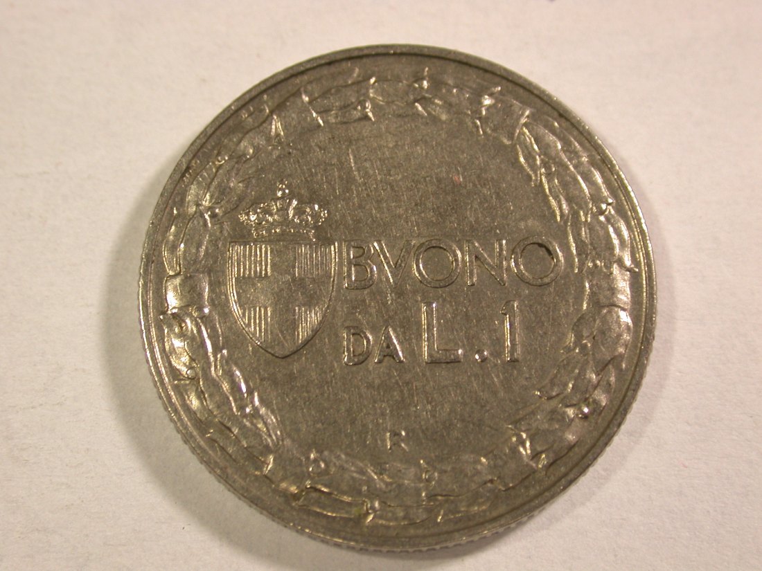  A111 Italien  1 Lira 1923 in vz/vz-st  Orginalbilder   