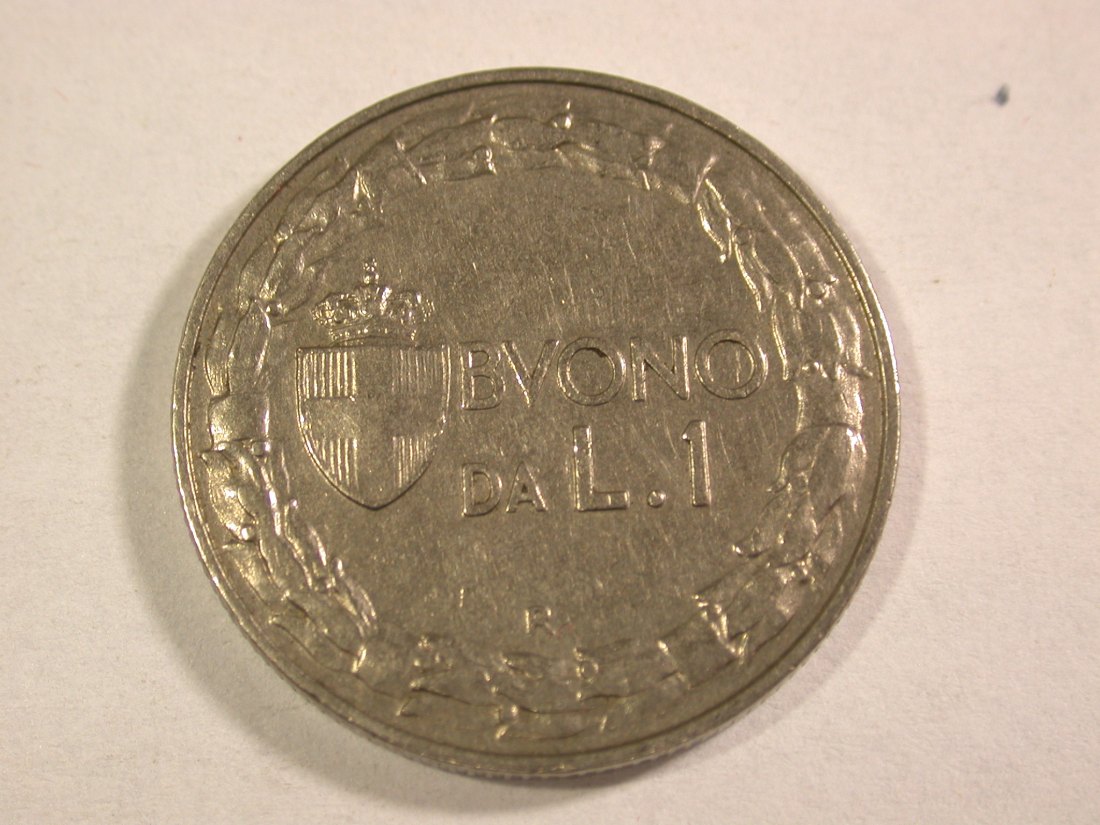  A111 Italien  1 Lira 1924 in fast vz  Orginalbilder   