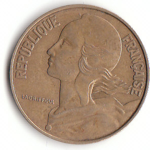 Frankreich (D179)b. 20 Centimes 1964 siehe scan