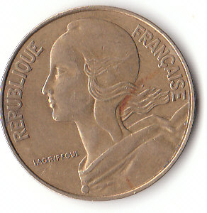 Frankreich (C036)b. 20 Centimes 1963 siehe scan