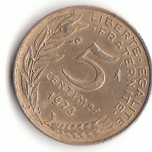 Frankreich (C041)b. 5 Centimes 1973 siehe scan