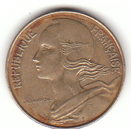 FranKreich (C043)b. 10 Centimes 1975 siehe scan