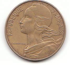 Frankreich (C044)b. 10 Centimes 1983 siehe scan