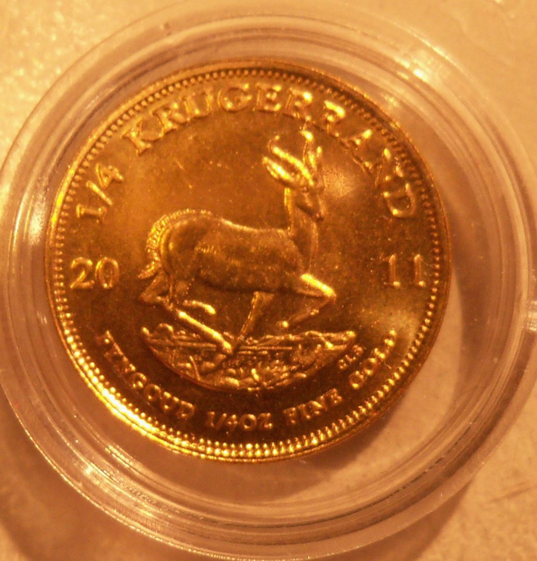 Krügerrand Goldmünze 2011 1/4 OZ 916/1000