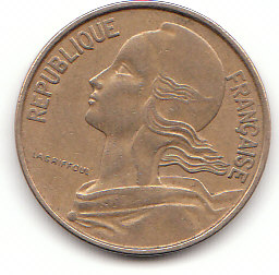Frankreich (C050)b. 10 Centimes 1967 siehe scan