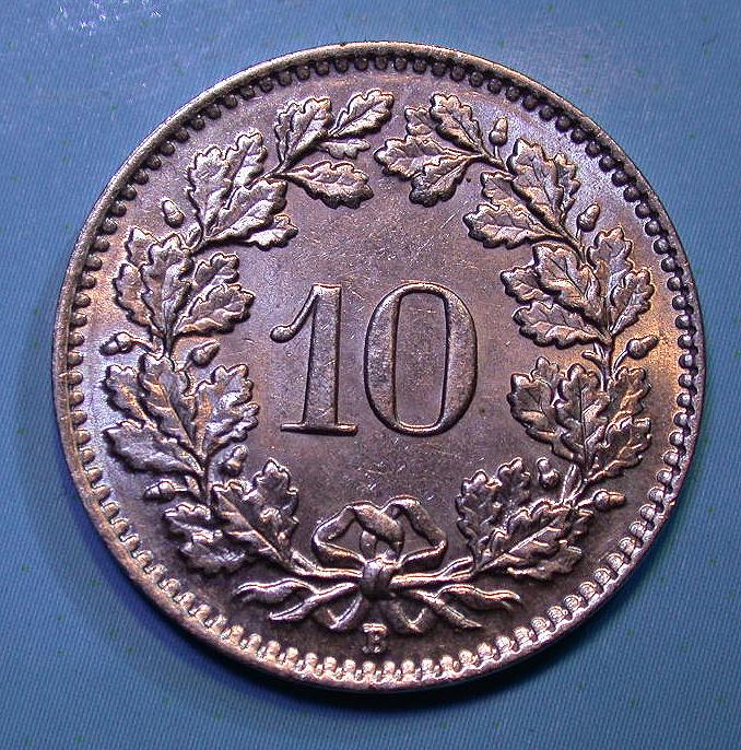 Schweiz 10 Rappen 1959 - besser - nahe prfr.! - Originalbild
