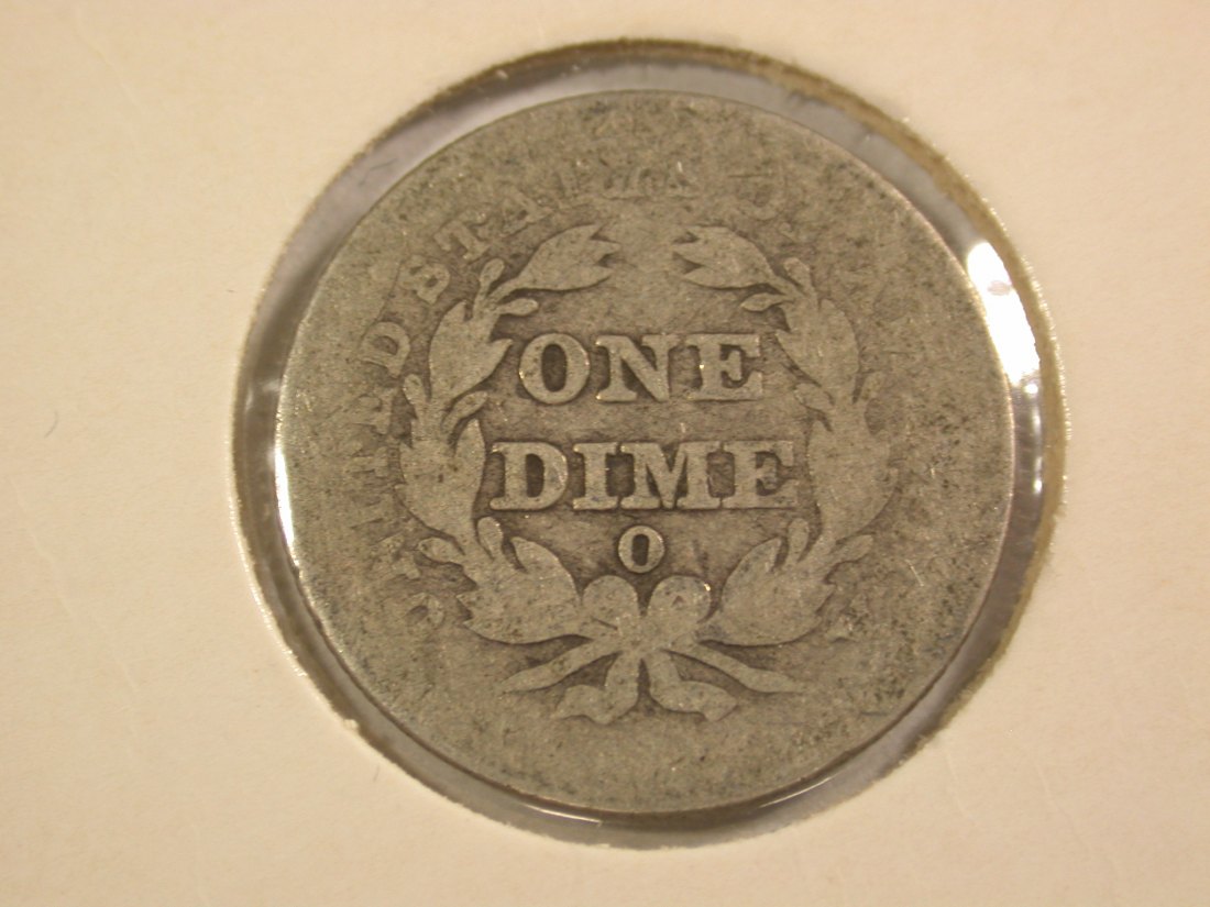  A112 USA  1 Dime seated Liberty 1838 -O- in gering bis fast schön   Orginalbilder   