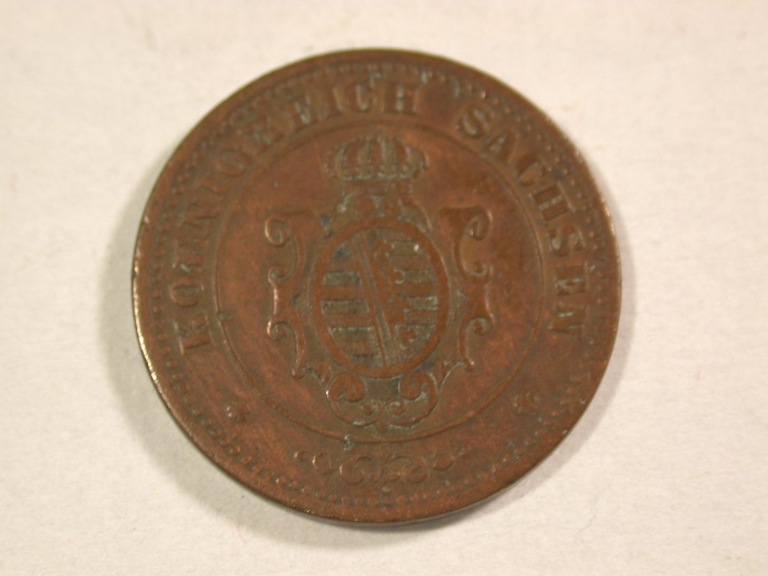  A112 Sachsen 2 Pfennig 1869 in ss  Orginalbilder   