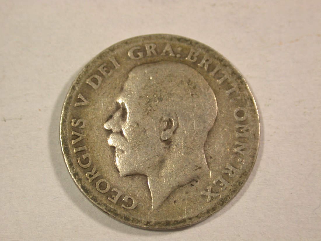  A112 Grossbritannien 6 Pence 1916 in gering-schön  Orginalbilder   
