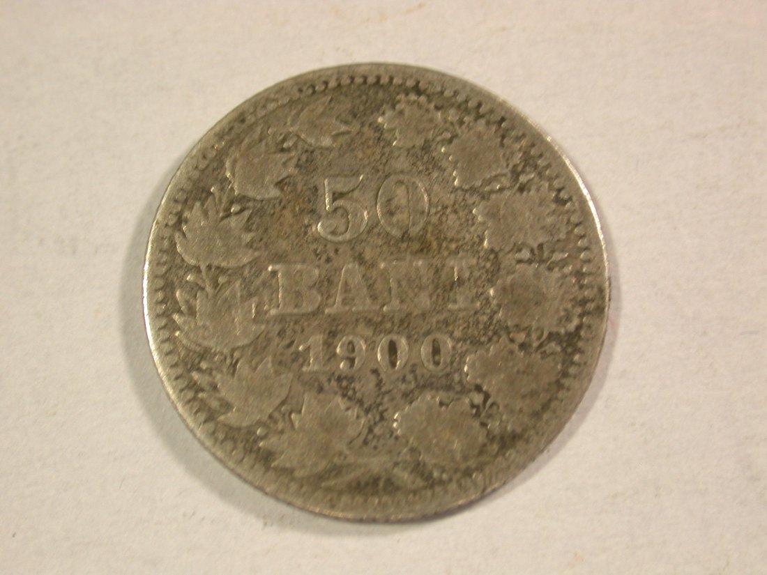 A112 Rumänien 50 Bani 1900 in s-ss Orginalbilder