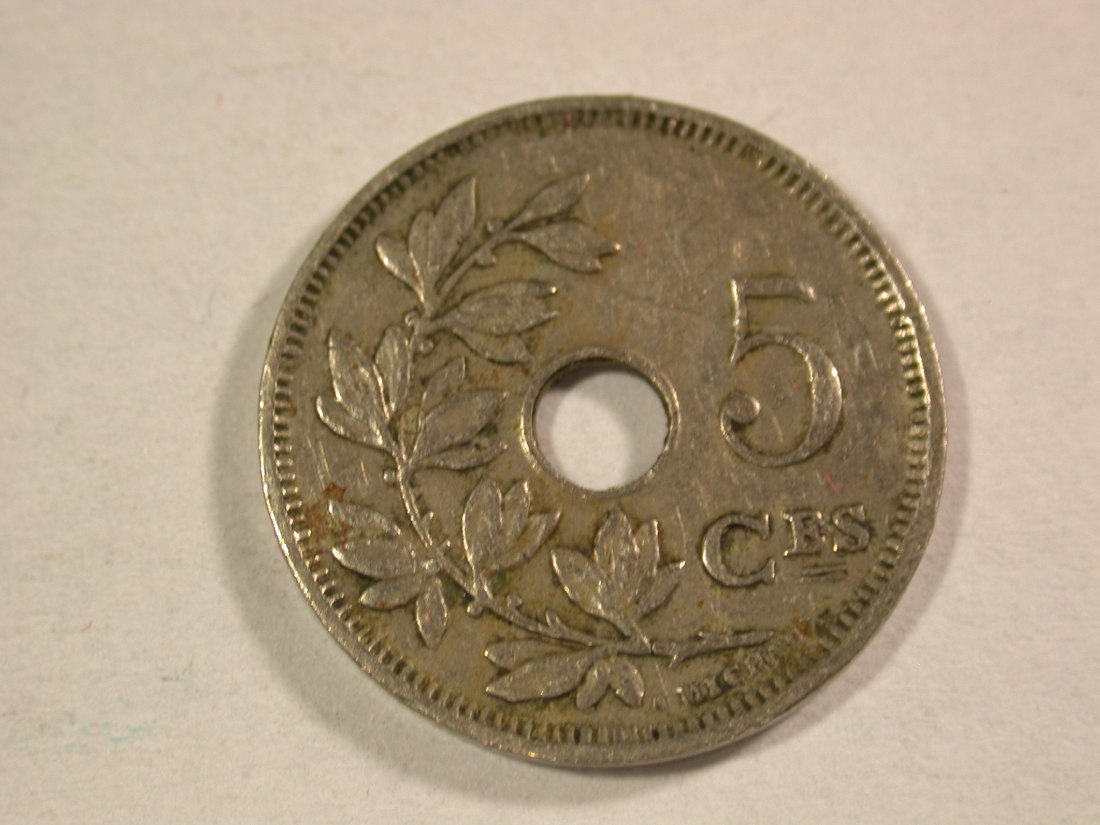  A205 Belgien  5 Centimes 1928 in ss Orginalbilder   