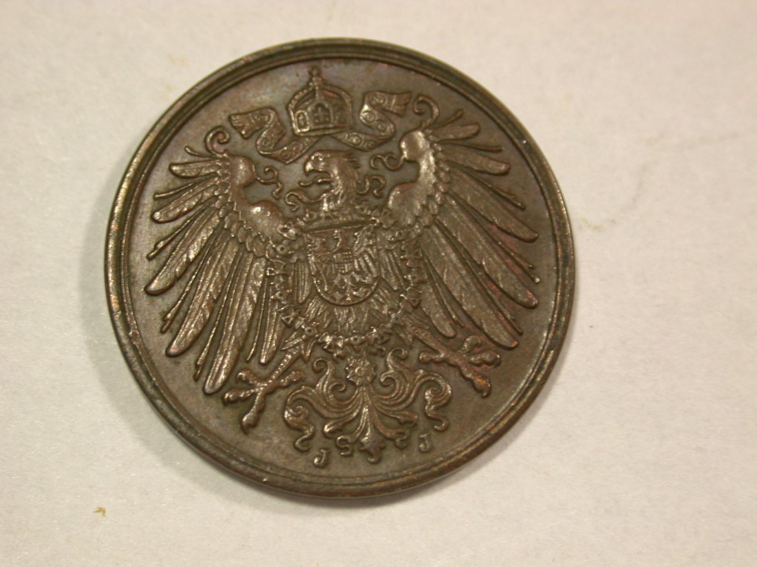  A010 KR 1 Pfennig 1915 J in vz-st/f.st Orginalbilder   