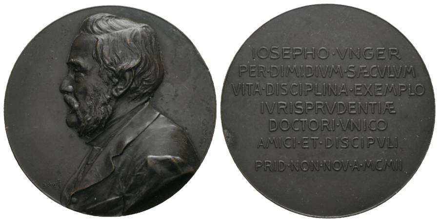  Bronzegußmedaille; Ø 50 mm, 54,6 g   