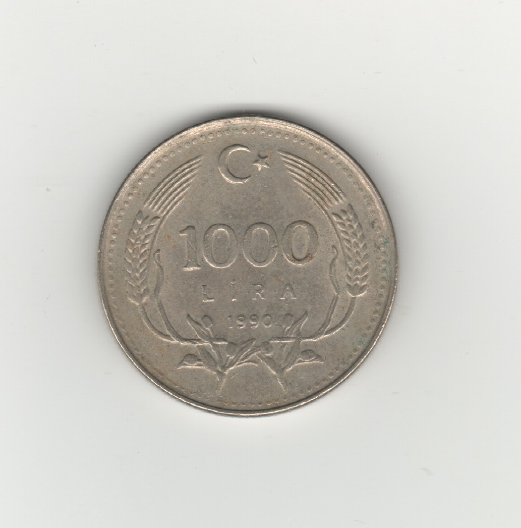  Türkei 1000 Lira 1990   