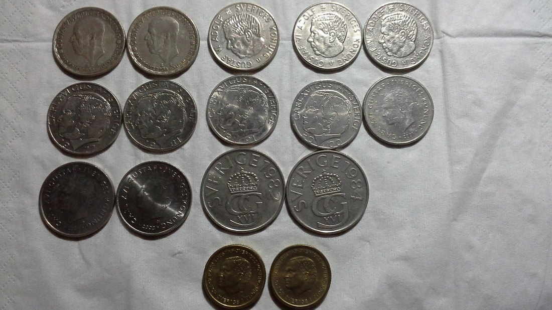  Lot Kronen Münzen Schweden (k454)   