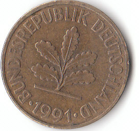 Deutschland (C063)b. 10 Pfennig 1991 G siehe scan