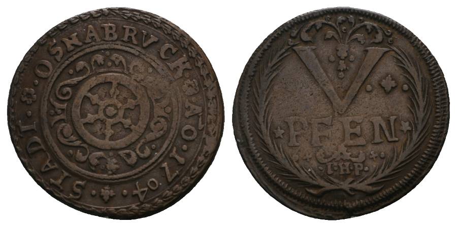  Altdeutschland, 5 Pfennig 1704   