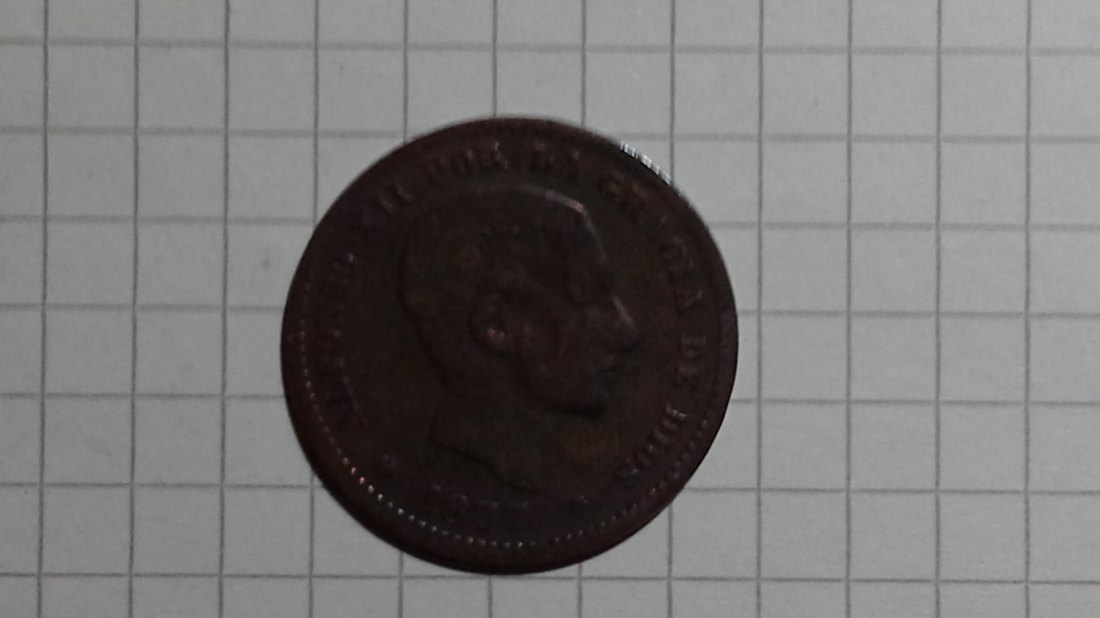  5 Centimos Spanien 1877 (k509)   