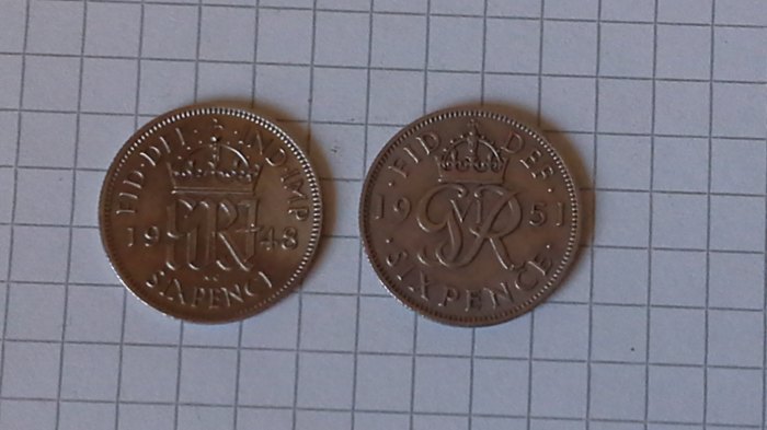  kleines Münzlot Sixpence Münzen Großbritannien (k519)   