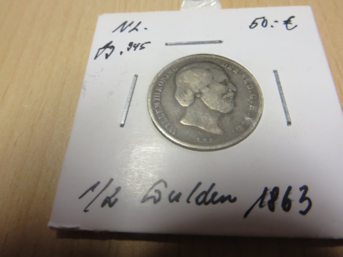 Niederlande 1/2 Gulden 1863