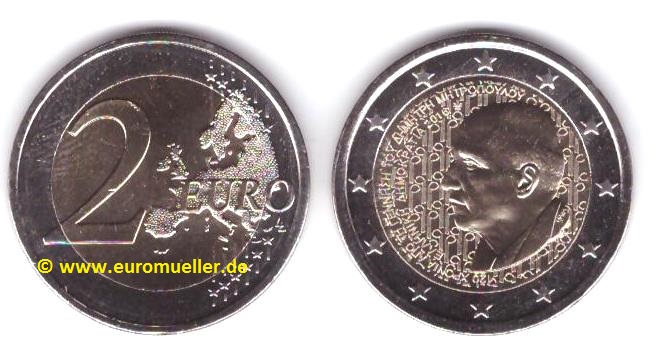 Griechenland 2 Euro Gedenkmünze 2016...Mitropoulos   