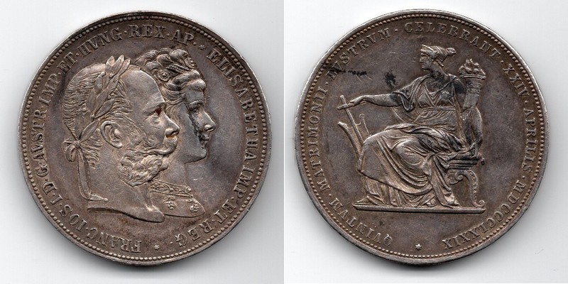  Österreich  2 Gulden  1879 FM-Frankfurt Feingewicht: 22,14g  Silber sehr schön   