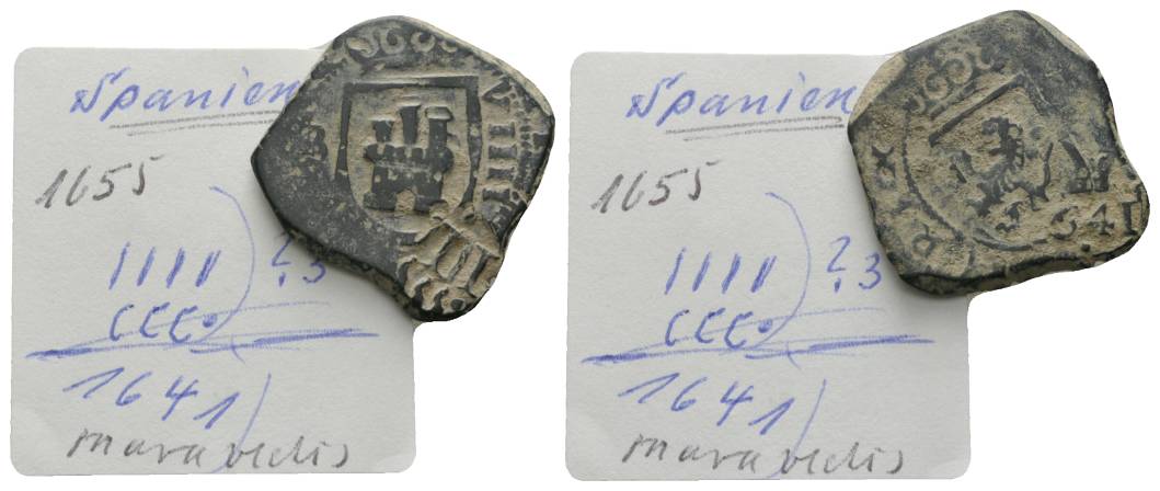 Spanien, Kleinmünze 1655   