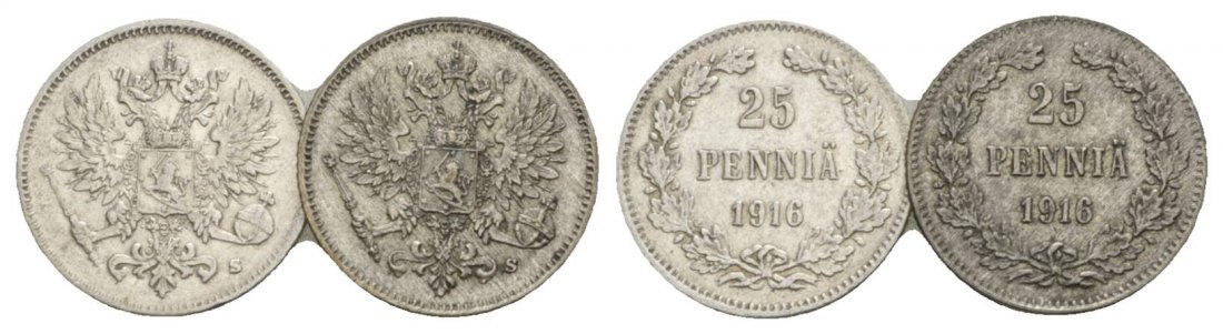  Finnland, 2 Kleinmünzen   