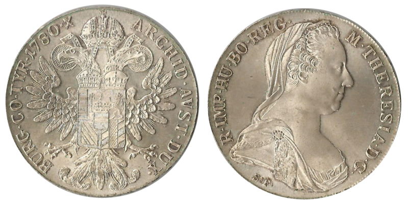  Österreich Maria Theresia Taler  1780  FM-Frankfurt Feingewicht: 23,37g Silber vorzüglich   