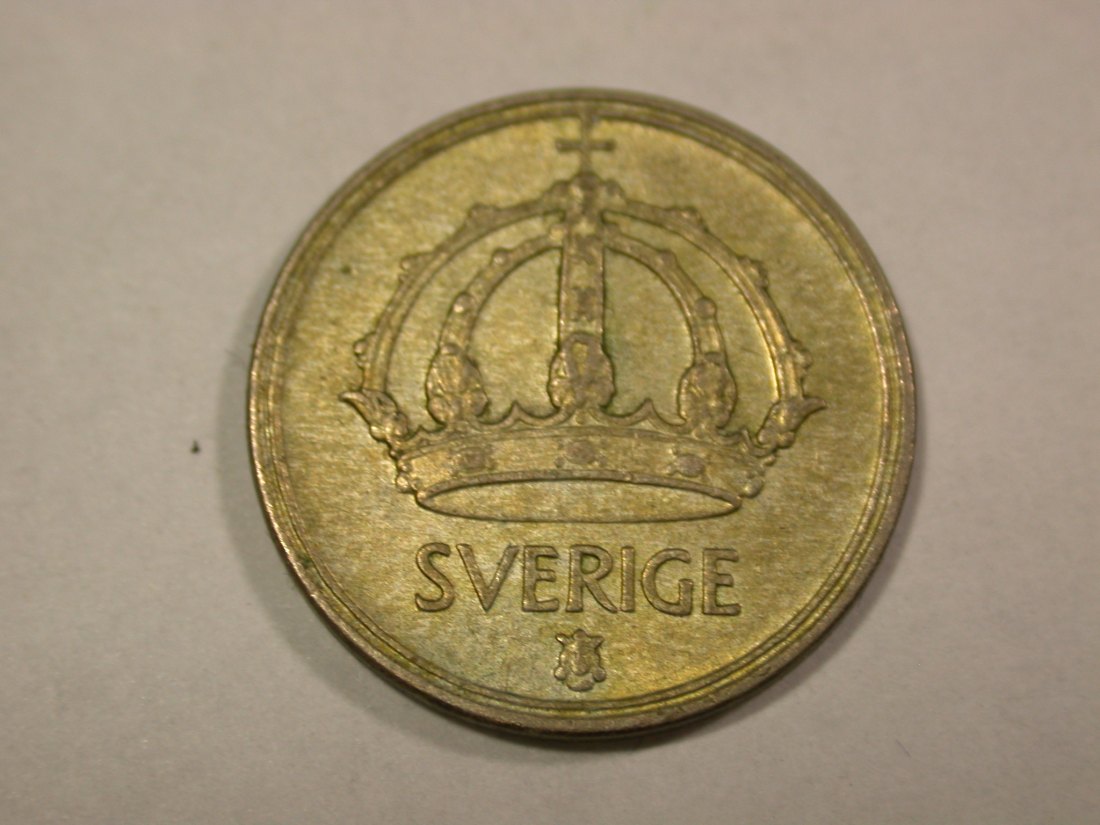  B03 Schweden  10 Öre 1950 TS in vz-st Silber Orginalbilder   