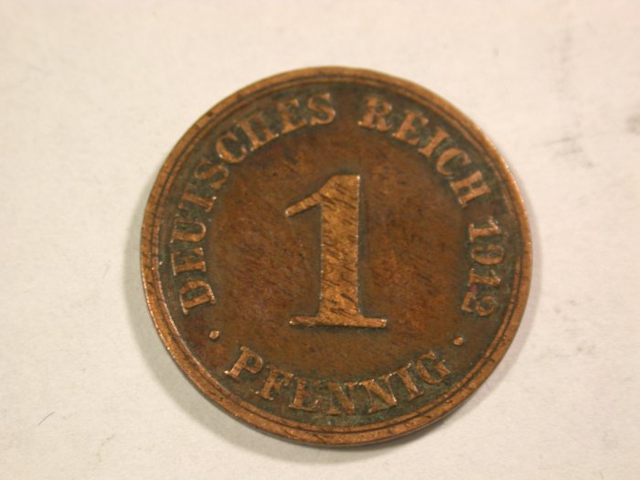  B04 KR  1 Pfennig 1912 A in ss  Orginalbilder   