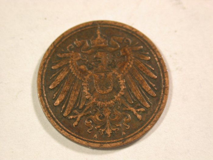  B04 KR  1 Pfennig 1912 A in ss  Orginalbilder   