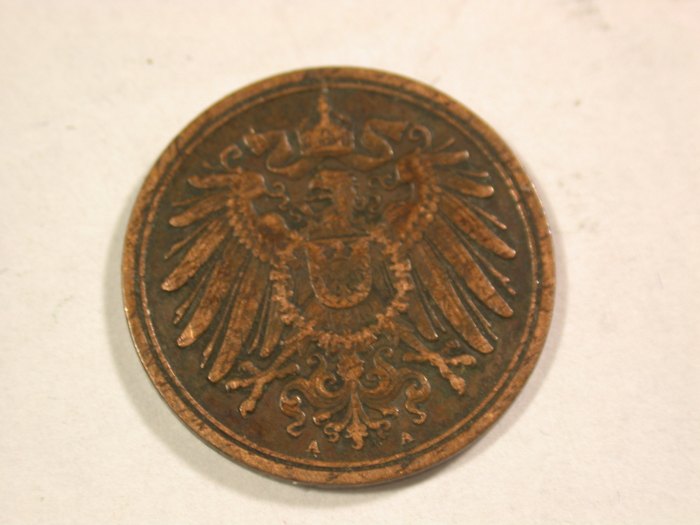  B04 KR  1 Pfennig 1912 A in ss  Orginalbilder   