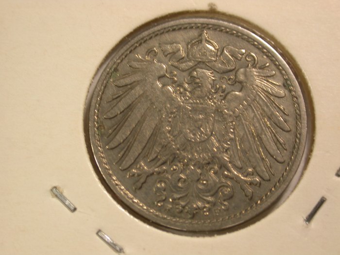  B04 KR  10 Pfennig 1908 F in ss+   Orginalbilder   