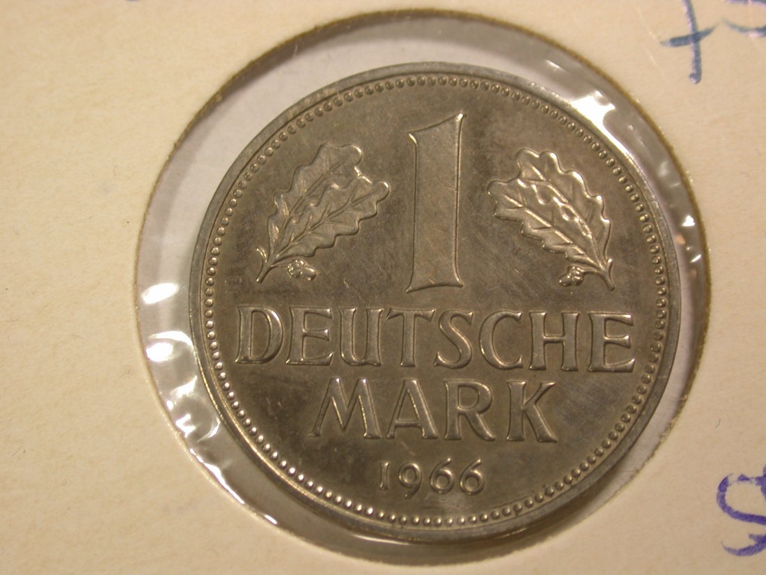 B04 BRD 1 Mark 1966 F in f.st Orginalbilder