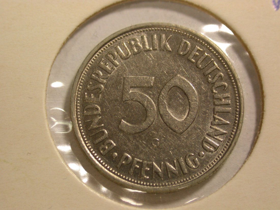 B04 BRD 50 Pfennig 1966 G in vz Orginalbilder