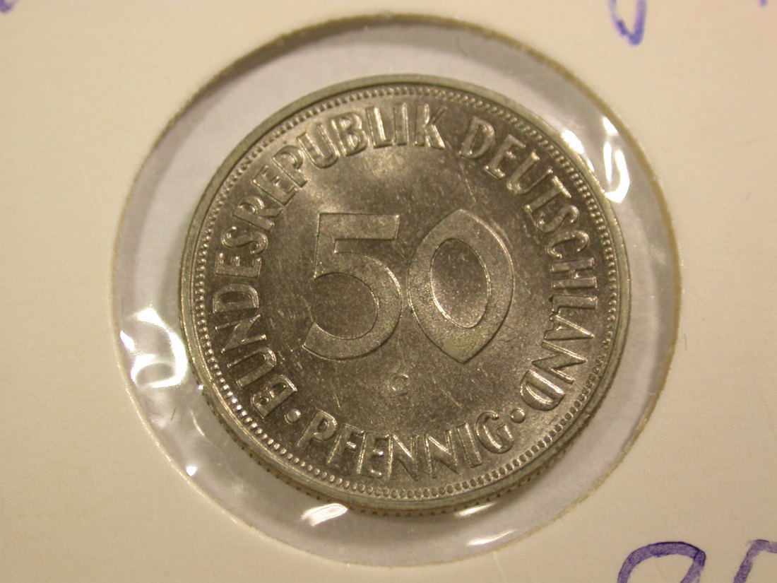 B04 BRD 50 Pfennig 1967 G in f.st/ST Orginalbilder