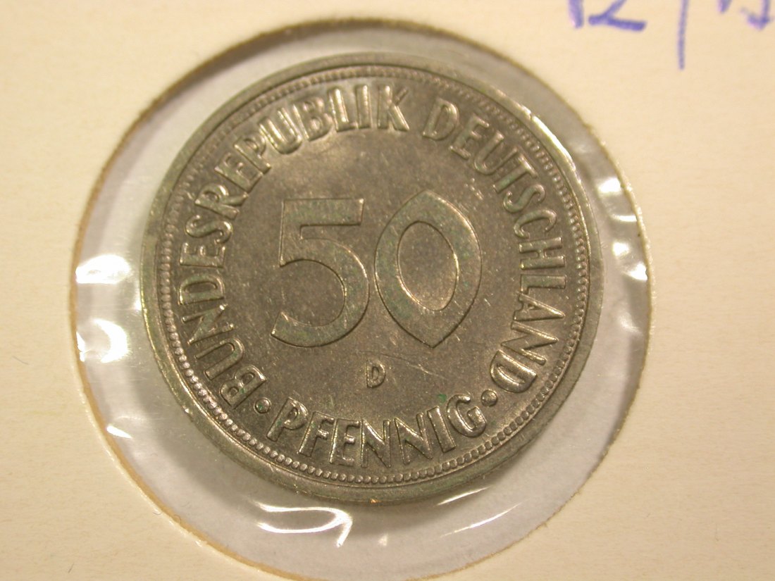  B04 BRD  50 Pfennig  1968 D in vz/vz-st  Orginalbilder   