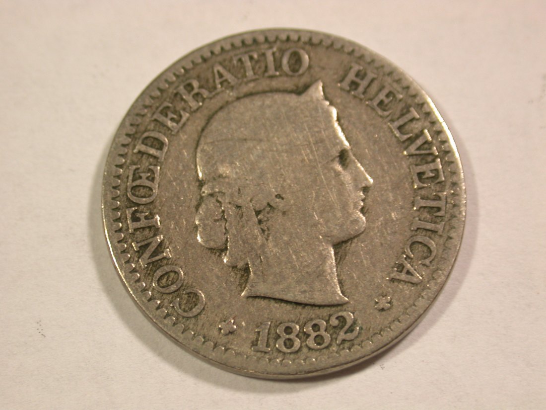 B05 Schweiz 10 Rappen 1882 in schön + Orginalbilder