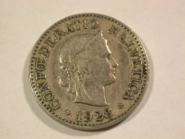 B05 Schweiz 10 Rappen 1928 in sehr schön Orginalbilder