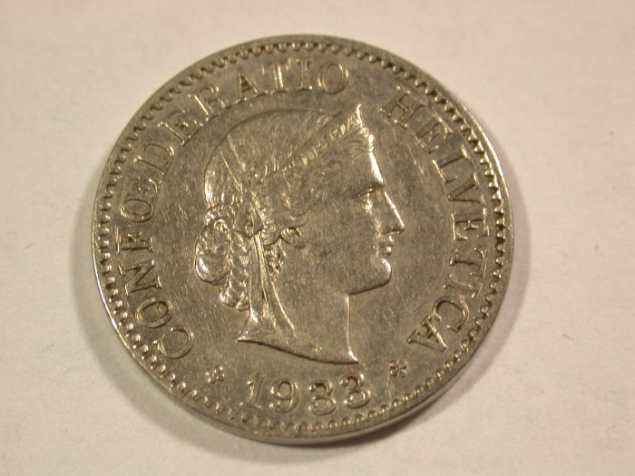 B05 Schweiz 10 Rappen 1933 in sehr schön+ Orginalbilder