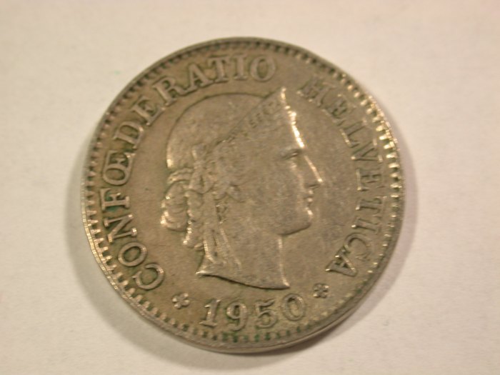 B05 Schweiz 10 Rappen 1950 in ss Orginalbilder