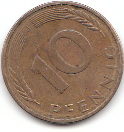 Deutschland (C082)b. 10 Pfennig 1988 J siehe scan