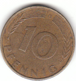 Deutschland (C083)b. 10 Pfennig 1978 G siehe scan