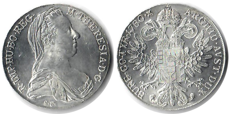  Österreich Maria Theresia Taler  1780  FM-Frankfurt Feingewicht: 23,37g Silber vorzüglich   