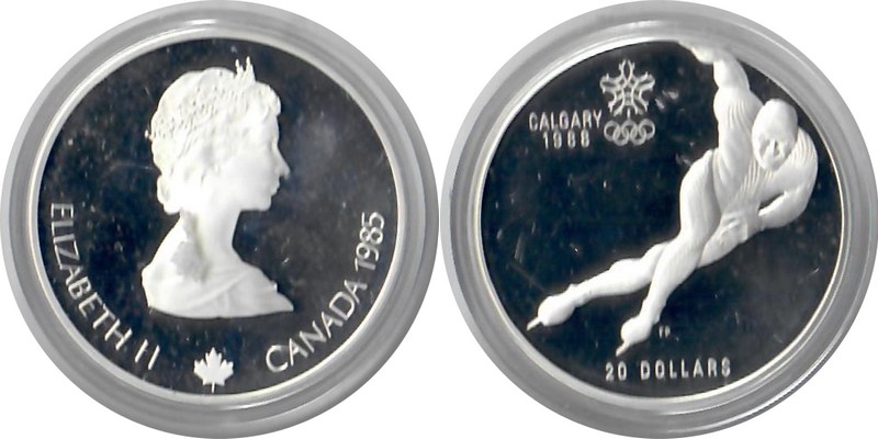  Kanada  20 Dollar  1985  FM-Frankfurt Feingewicht: 31,1g  Silber  PP   