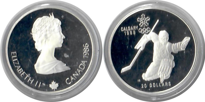  Kanada  20 Dollar  1986  FM-Frankfurt Feingewicht: 31,1g  Silber  PP   