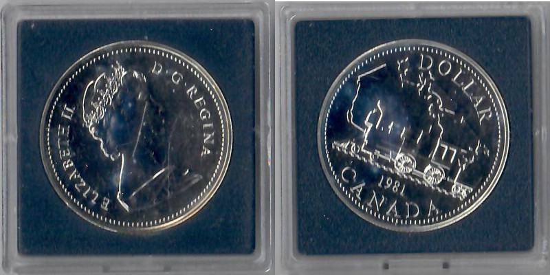  Kanada 1 Dollar  1981  FM-Frankfurt Feingewicht: 11,66g Silber vorzüglich   