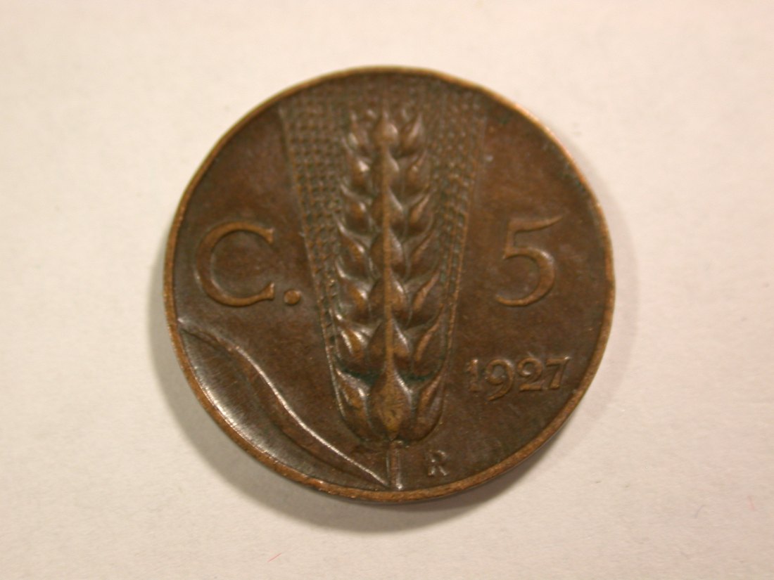 B06 Italien 1 Centesimi 1927 in fast vz Orginalbilder
