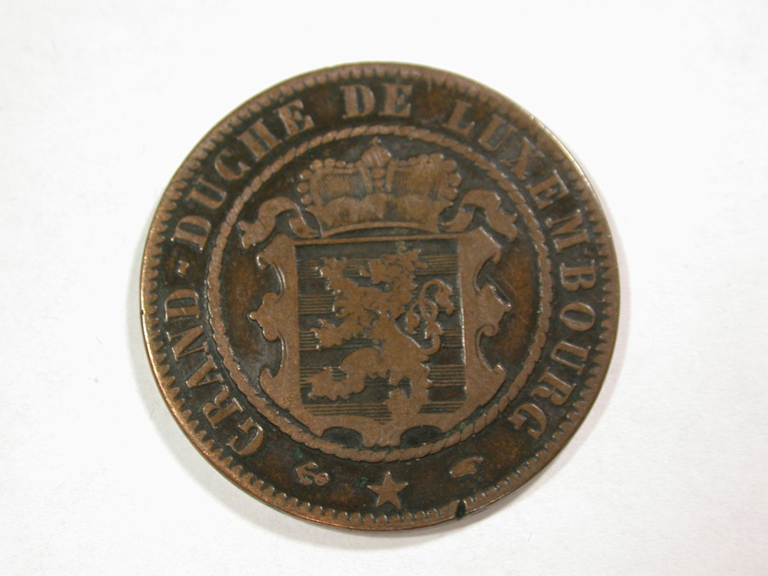  B06 Luxemburg  10 Centimes 1860 in ss/ss+  Orginalbilder   